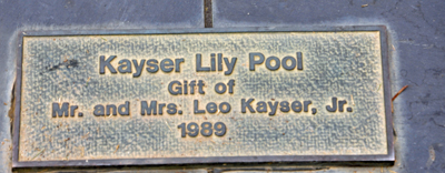 plaque: Layser Lily Pond